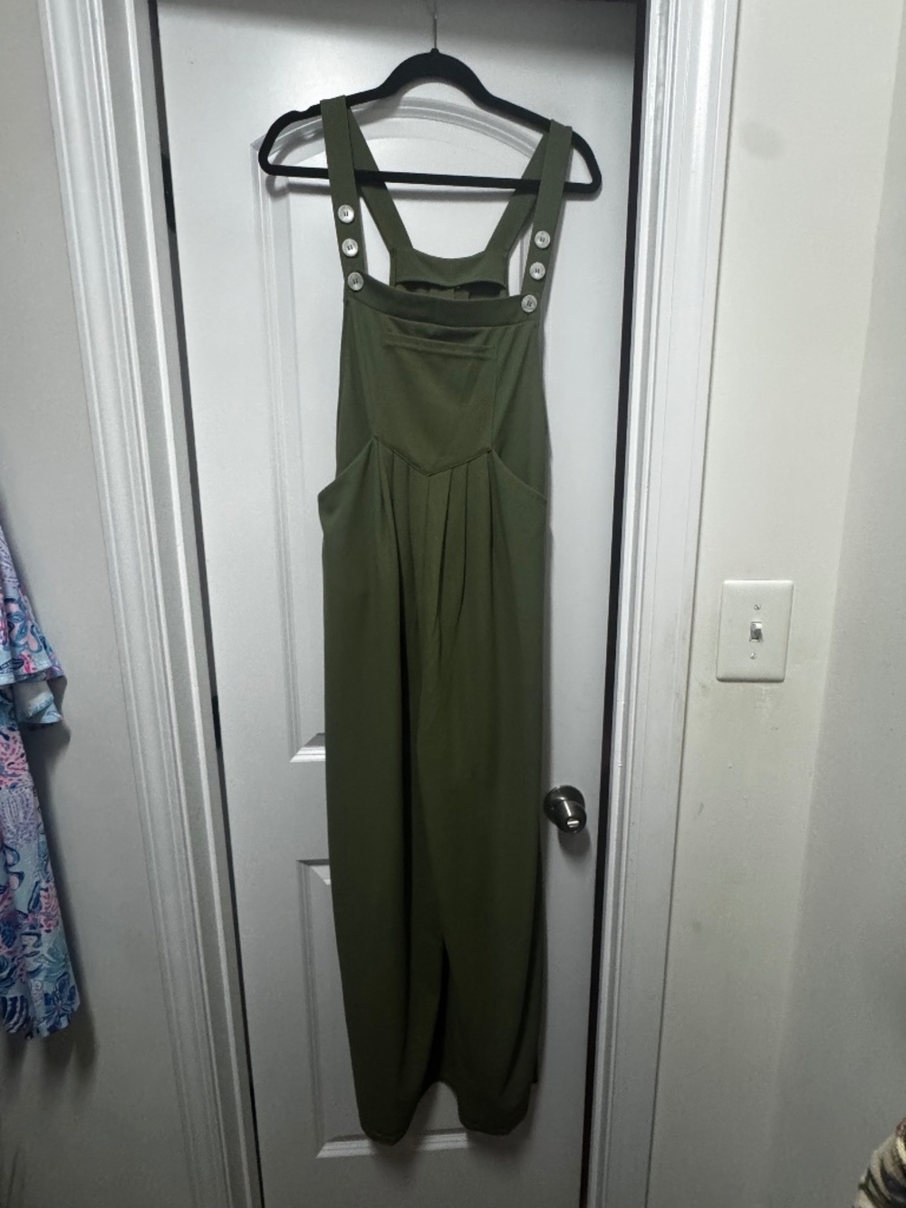 Halara dark green overalls